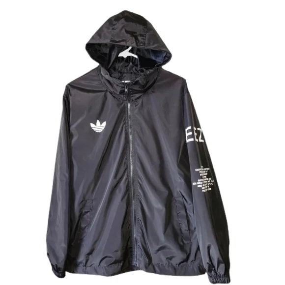 ADIDAS YEEZY SEASON BLACK WINDBREAKER JACKET SIZE M/L